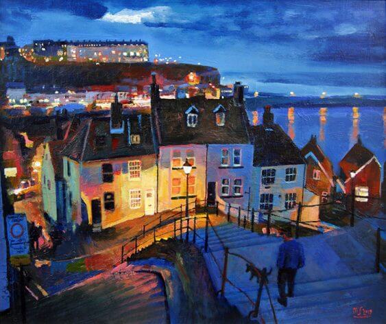 Dusk at Staithes