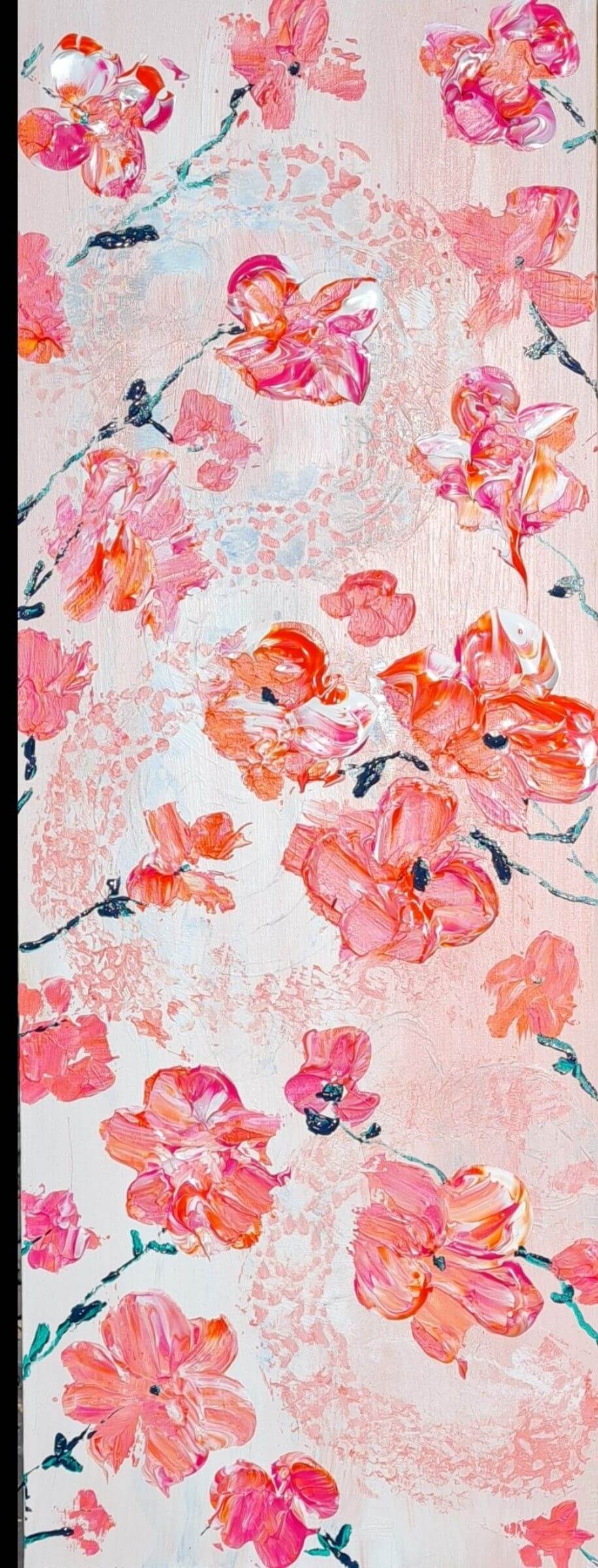 Peach floral abstract